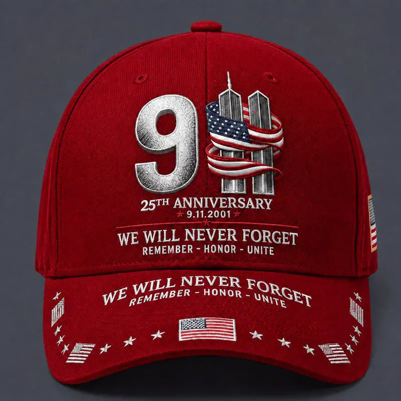 🧢9/11-es évfordulós emlék-baseballsapka: Soha ne felejtsük el – Uniszex, hazafias emléksapka 🧢