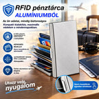 🛡️✨ Rozsdamentes acél kártyatartó RFID-védelemmel – Demagnetizáció elleni kártyatárca, kicsi és hordozható 💳