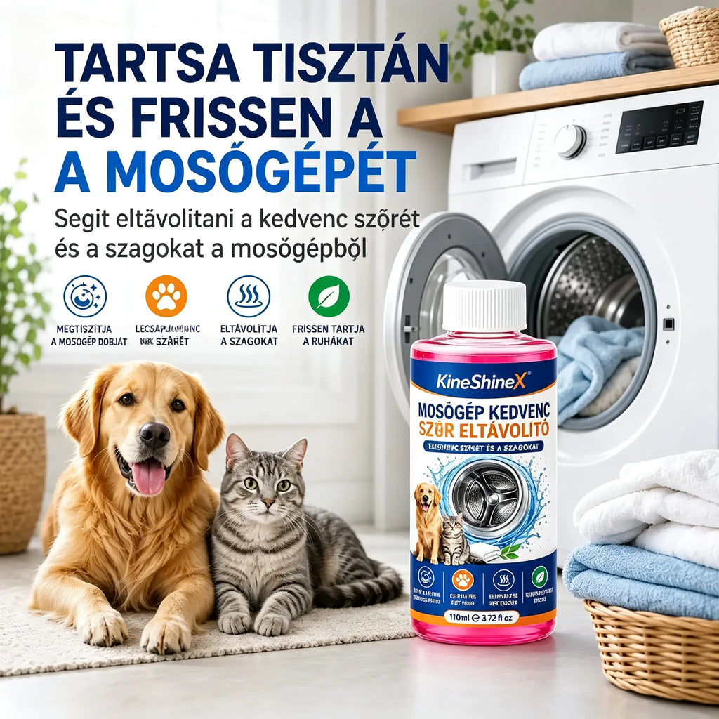 2 üveges kiszerelés 7900 Ft — Mélytisztító háziállatszőr eltávolításához mosógépekből