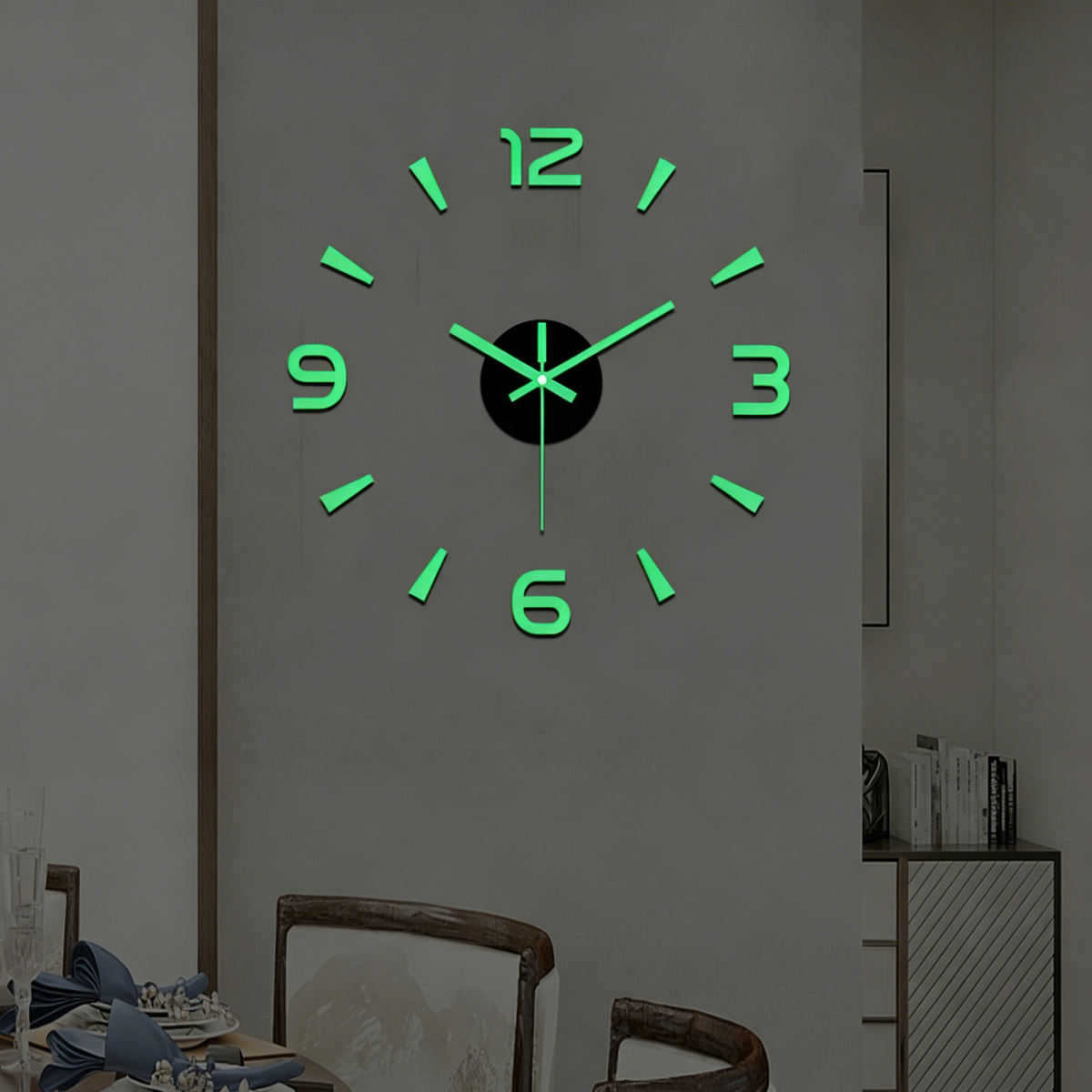 【30% kedvezmény】🕑✨ 3D háttérvilágítású akril falióra – Fúrás nélkül rögzíthető (otthoni összeszerelést igényel)