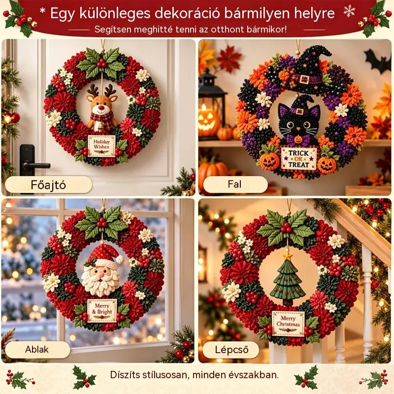 ⏰ UTOLSÓ NAP! 50% KEDVEZMÉNY ✨ Készíts olyan karácsonyi koszorút, amelyet büszkén kiteszel majd 🎄❤️ Kreatív készlet (3D-s textilbetűzéses technika) útmutatóval és leírással.