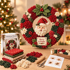 ⏰ UTOLSÓ NAP! 50% KEDVEZMÉNY ✨ Készíts olyan karácsonyi koszorút, amelyet büszkén kiteszel majd 🎄❤️ Kreatív készlet (3D-s textilbetűzéses technika) útmutatóval és leírással.