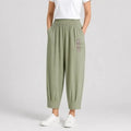 🔥【Korlátozott ideig féláron】【M–4XL】 👖 Könnyű és légáteresztő nyári pamut-lenvászon nadrág - modern, lezser, bokáig érő nadrág