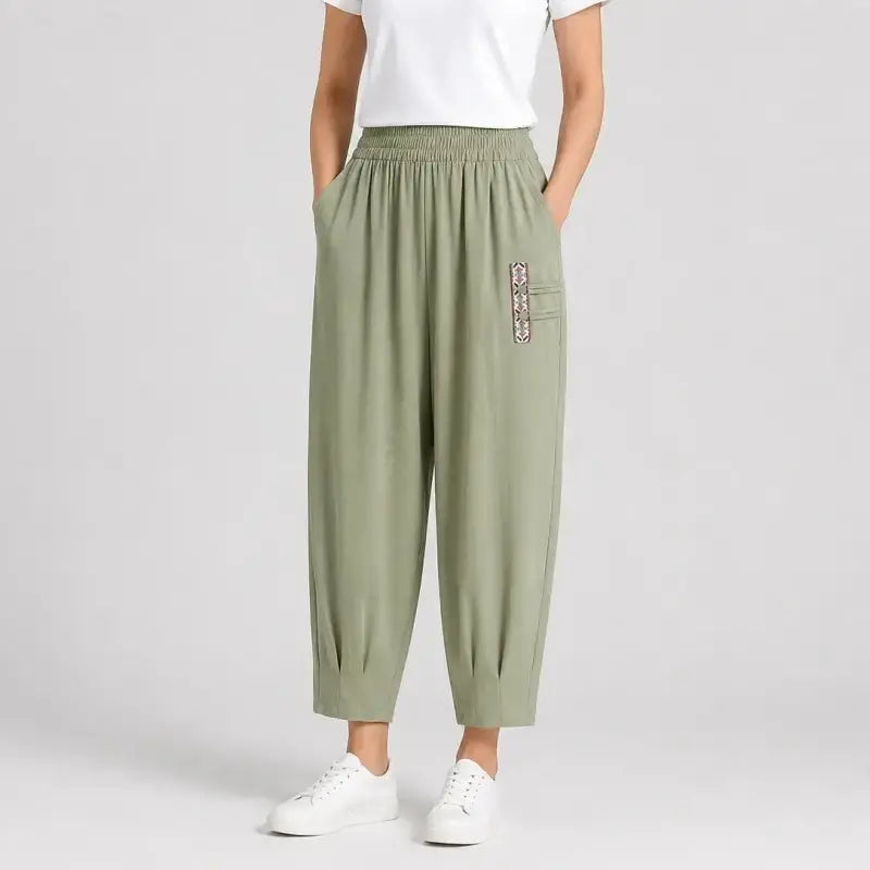 🔥【Korlátozott ideig féláron】【M–4XL】 👖 Könnyű és légáteresztő nyári pamut-lenvászon nadrág - modern, lezser, bokáig érő nadrág