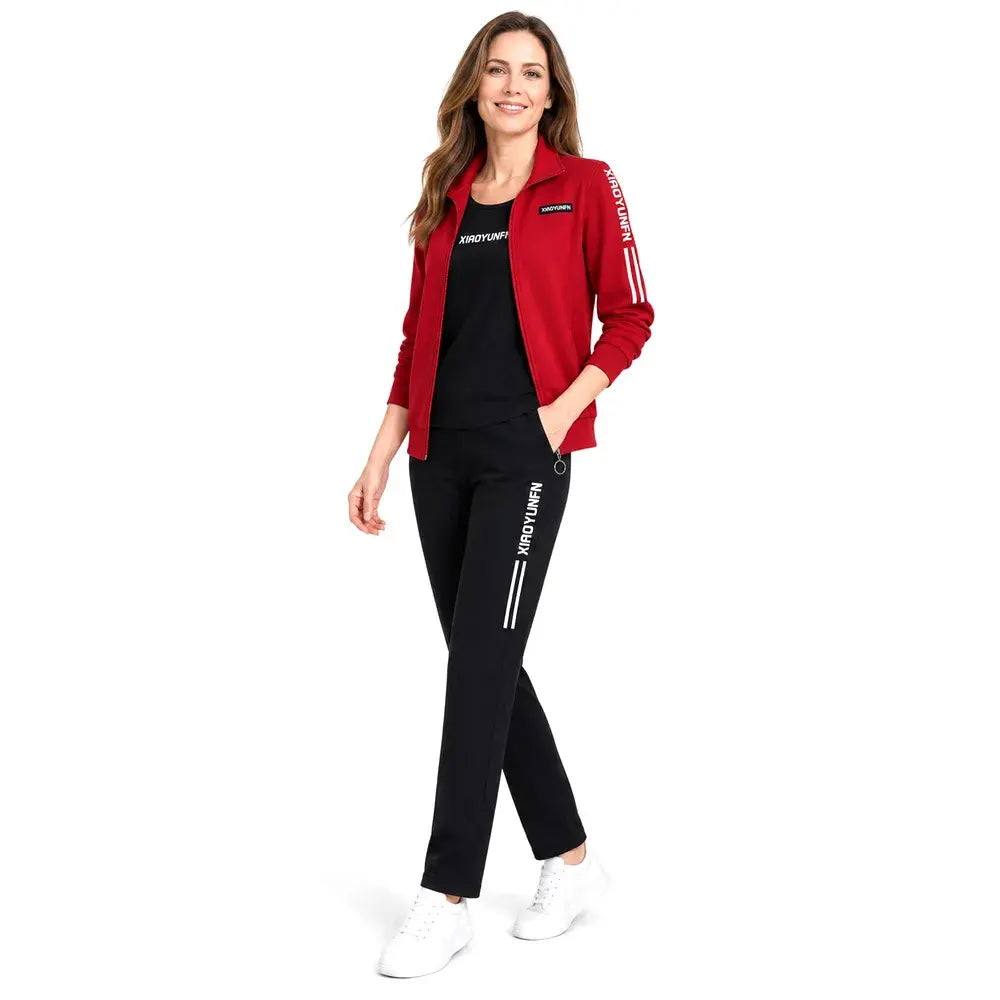 🌸 Elegancia és teljes kényelem! Elegáns, háromrészes női szabadidőruha (cipzáros felső + alsó felsőrész + nadrág / Méretek: M–6XL)! ✨