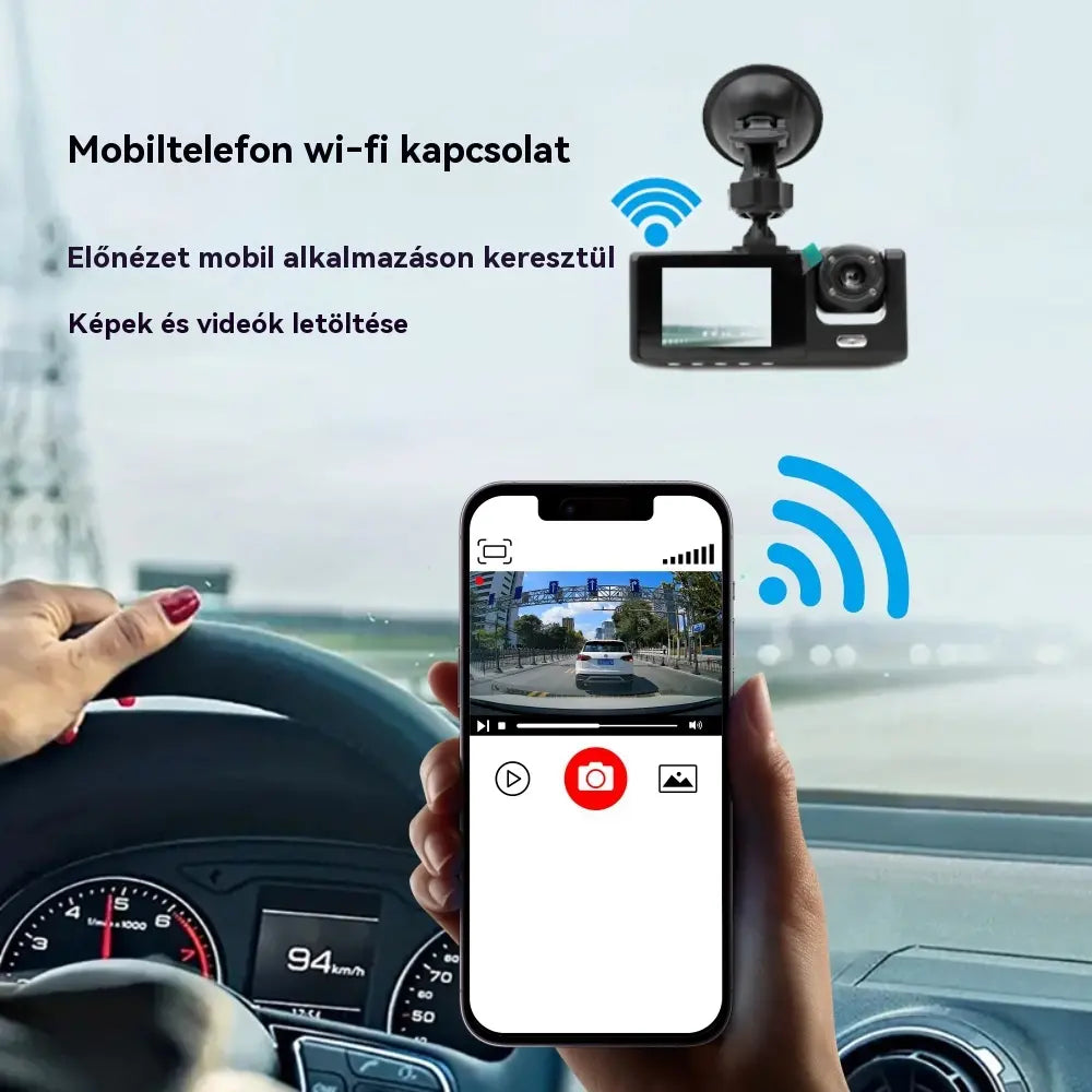 🔥A legalacsonyabb ár korlátozott ideig🚗1080p HD autókamera tolatókamerával