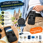 💳✈️ Rejtett pénzöv útlevél, készpénz és kártyák számára – Hordozható, biztonságos deréktáska repülőterekre, városi utazásokhoz és szabadtéri kalandokhoz 🌍