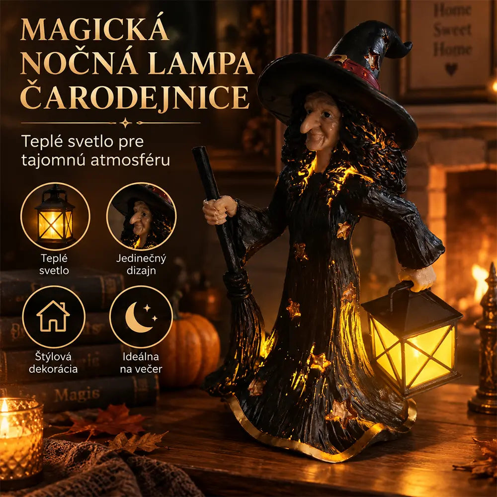 🧙✨Csillagos boszorkányos éjszakai fénydísz