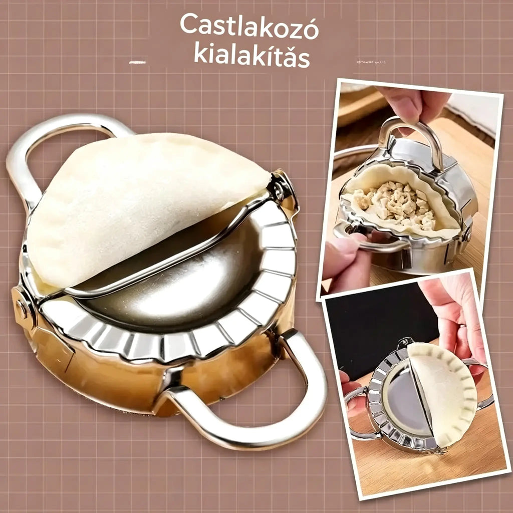 🥟8,5 cm-es szaggató + 8,5 cm-es gombócformázó✨ Tökéletes végeredményű házi gombócok percek alatt!✨ Élelmiszer-ipari minőségű rozsdamentes acél