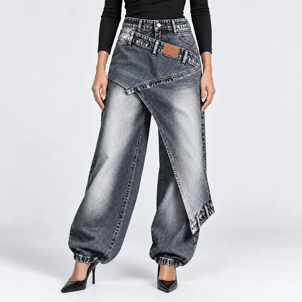 🔥【50% kedvezmény】👖【XS-3XL】Stílusos és kényelmes, bő szárú farmer ✨💞
