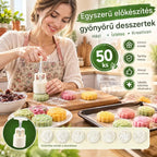 【1 forma 4-féle virágmintával】✨😍 Kézi nyomású tésztaformázó készlet, kreatív sütőformák