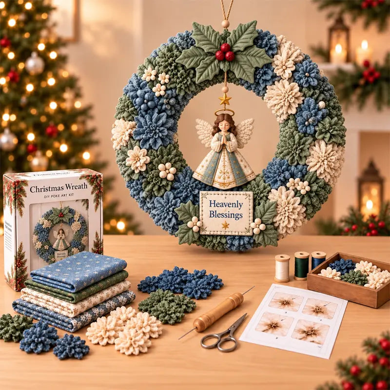 ⏰ UTOLSÓ NAP! 50% KEDVEZMÉNY ✨ Készíts olyan karácsonyi koszorút, amelyet büszkén kiteszel majd 🎄❤️ Kreatív készlet (3D-s textilbetűzéses technika) útmutatóval és leírással.