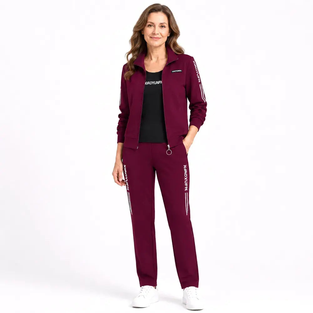 🌸 Elegancia és teljes kényelem! Elegáns, háromrészes női szabadidőruha (cipzáros felső + alsó felsőrész + nadrág / Méretek: M–6XL)! ✨