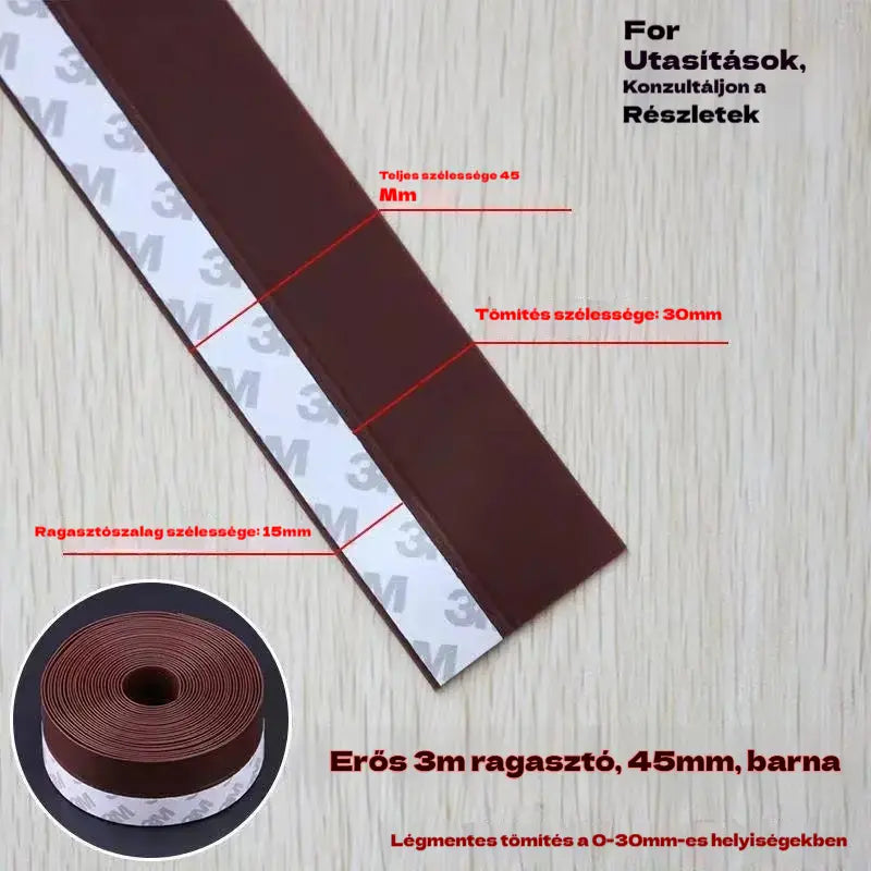🔥【50% kedvezmény korlátozott ideig】🚪 PVC ajtó alsó tömítőszalag – Por- és huzatálló