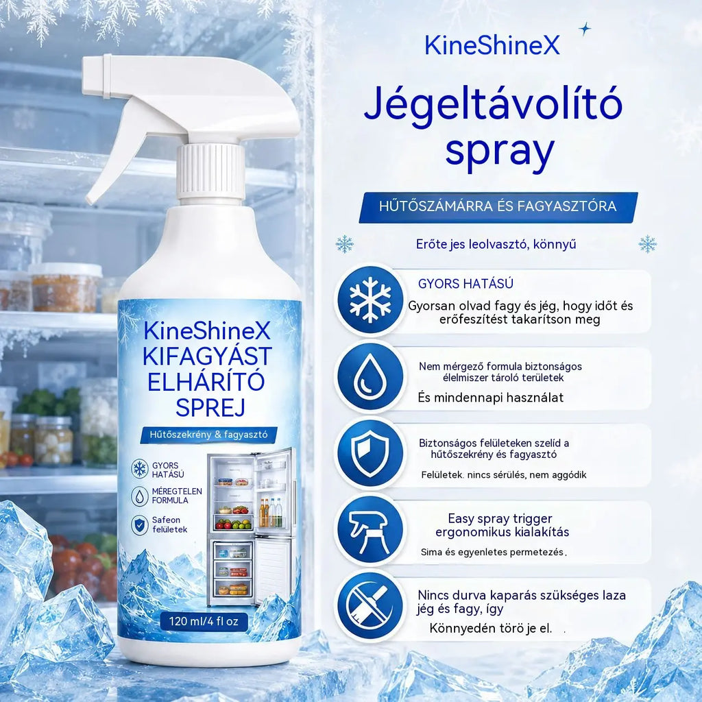 🔥【50% kedvezmény korlátozott ideig】❄️ Új jégtelenítő spray 2026 🧡 Gyorsan eltávolítható jég a fagyasztóból