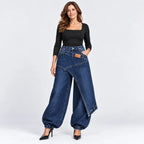 🔥【50% kedvezmény】👖【XS-3XL】Stílusos és kényelmes, bő szárú farmer ✨💞