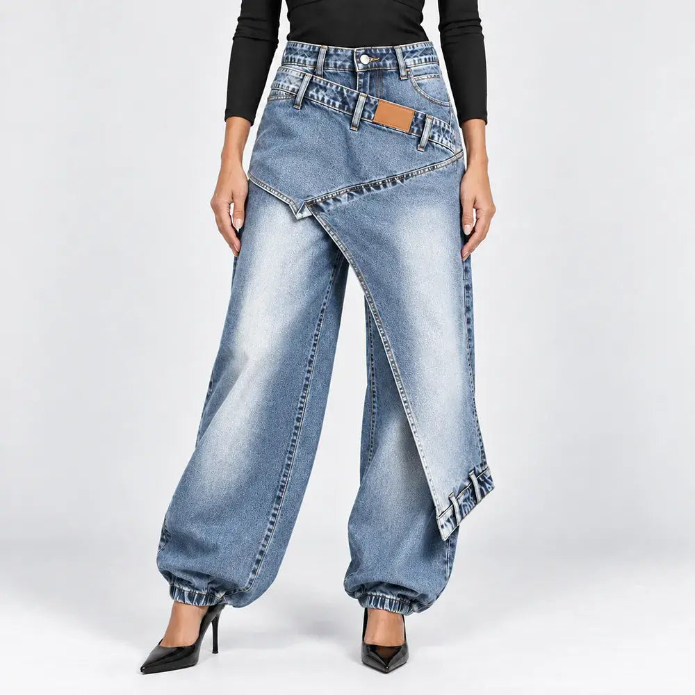 🔥【50% kedvezmény】👖【XS-3XL】Stílusos és kényelmes, bő szárú farmer ✨💞