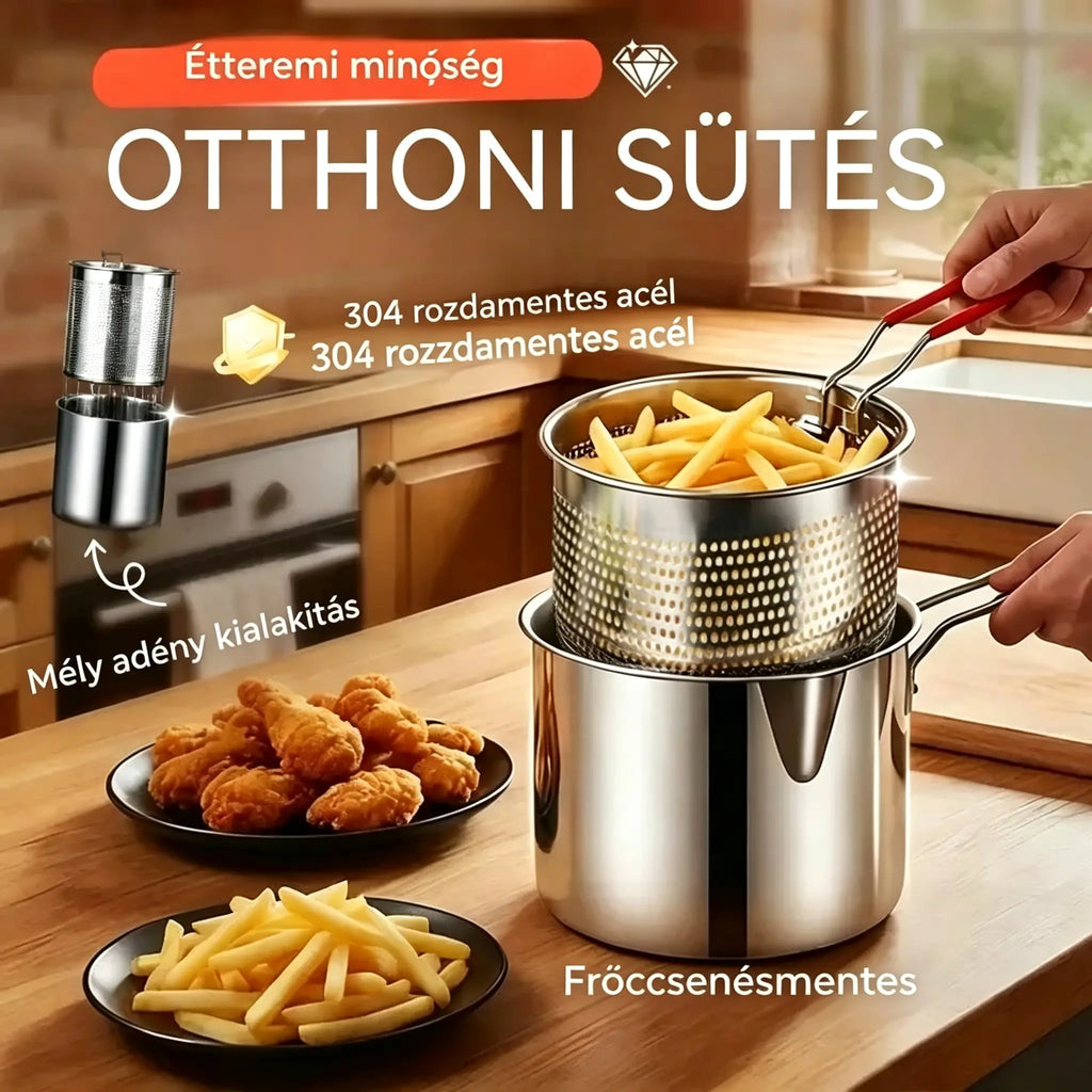 🔥A különleges ajánlat utolsó napja, spórolj 50%-ot!🎁 Multifunkcionális 304 rozsdamentes acél fritőz