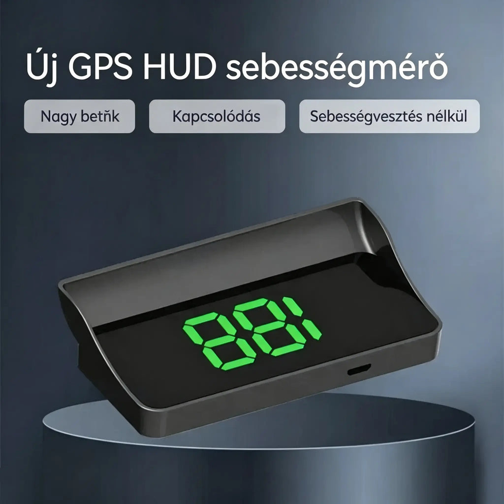 【Svájci katonai minőségű GPS navigációs "jegyelkerülő kütyü"】 Új GPS sebesség- és fordulatszámmérő (HUD/Head-Up kijelzővel) 【USB port】