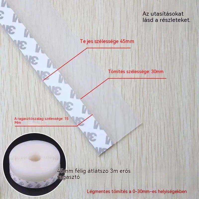 🔥【50% kedvezmény korlátozott ideig】🚪 PVC ajtó alsó tömítőszalag – Por- és huzatálló