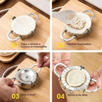 🥟8,5 cm-es szaggató + 8,5 cm-es gombócformázó✨ Tökéletes végeredményű házi gombócok percek alatt!✨ Élelmiszer-ipari minőségű rozsdamentes acél