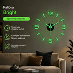 【30% kedvezmény】🕑✨ 3D háttérvilágítású akril falióra – Fúrás nélkül rögzíthető (otthoni összeszerelést igényel)