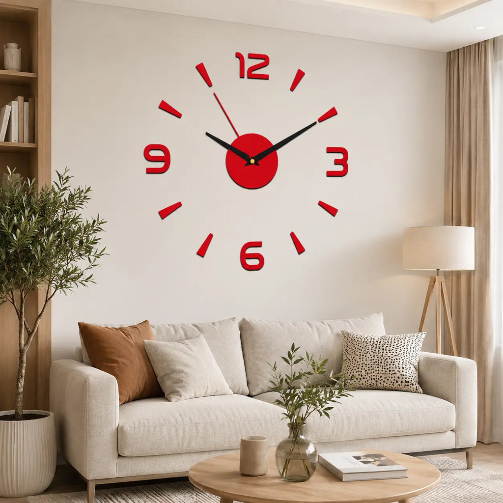 【30% kedvezmény】🕑✨ 3D háttérvilágítású akril falióra – Fúrás nélkül rögzíthető (otthoni összeszerelést igényel)